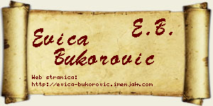 Evica Bukorović vizit kartica